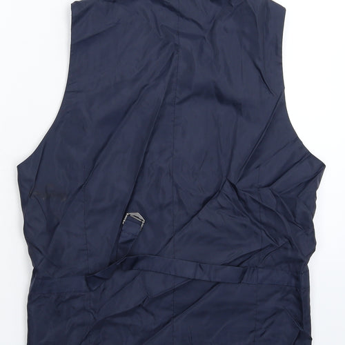 Marks and Spencer Mens Blue   Jacket Suit Waistcoat Size S