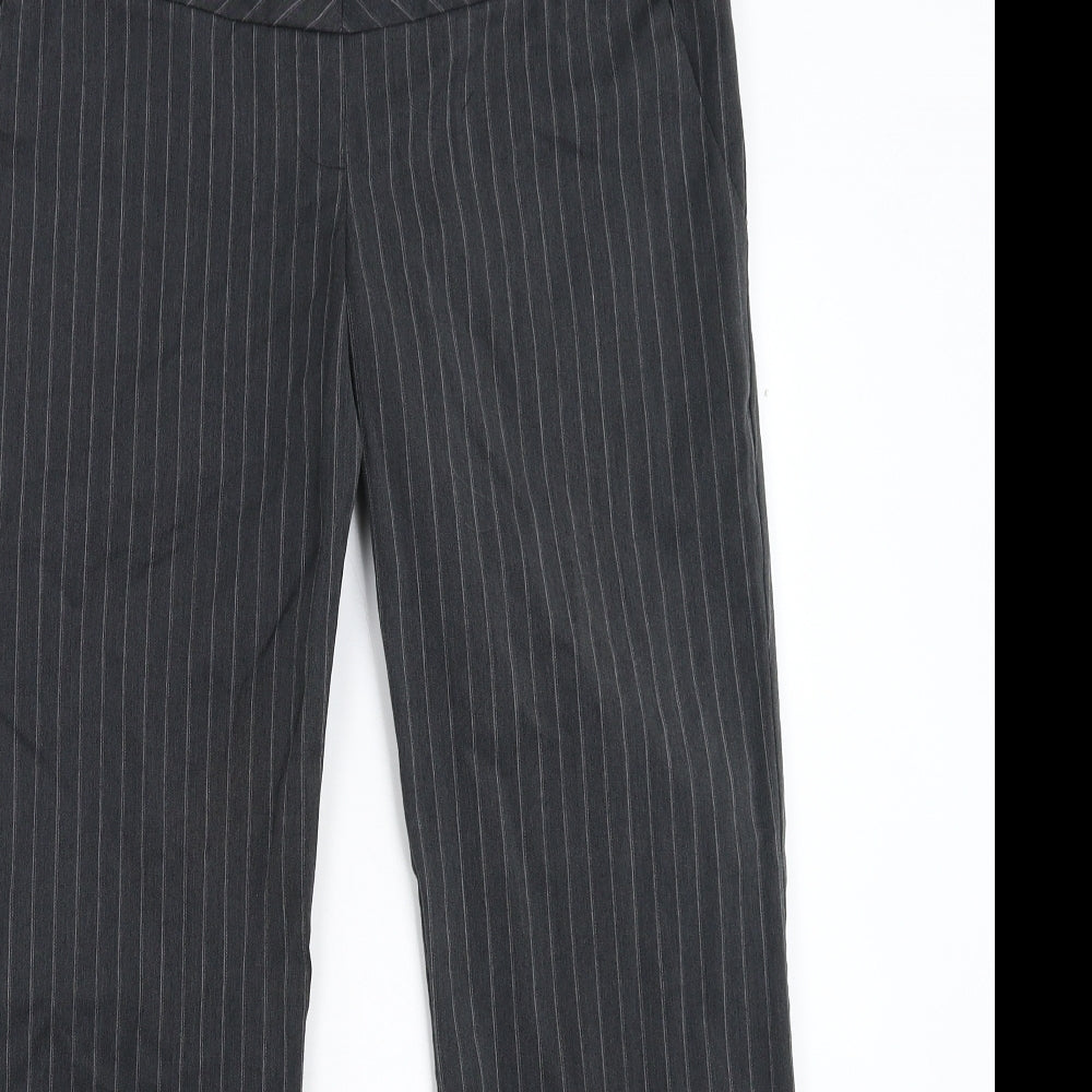 Mothercare Womens Grey Striped  Trousers  Size 34 in L30 in