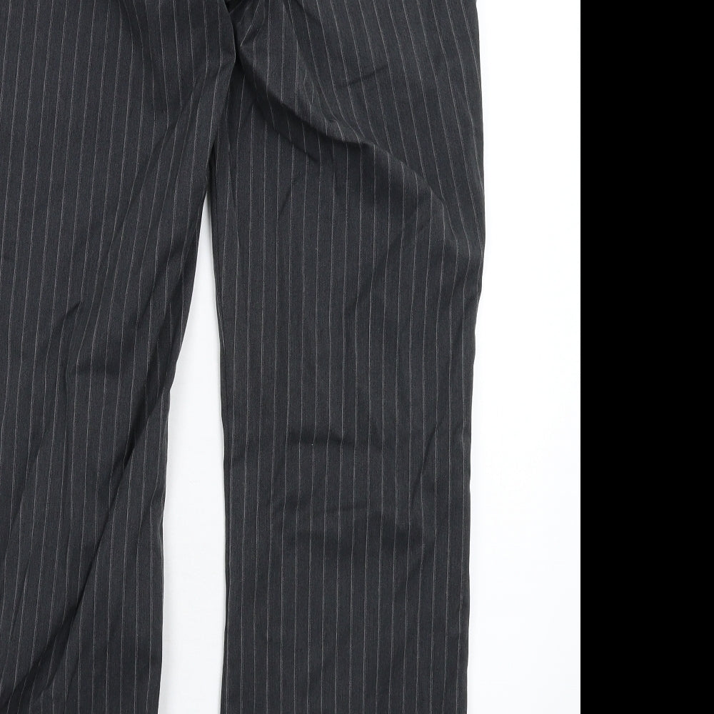Mothercare Womens Grey Striped  Trousers  Size 34 in L30 in