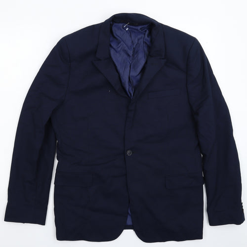 Topman Mens Blue   Jacket Suit Jacket Size 42