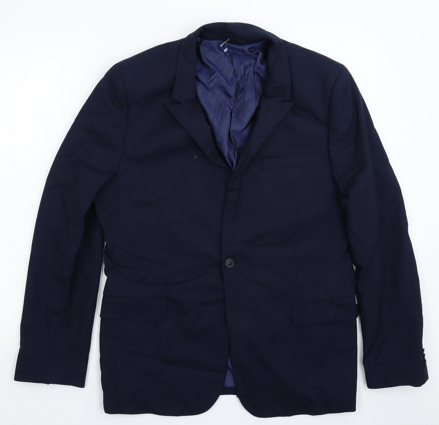 Topman Mens Blue   Jacket Suit Jacket Size 42