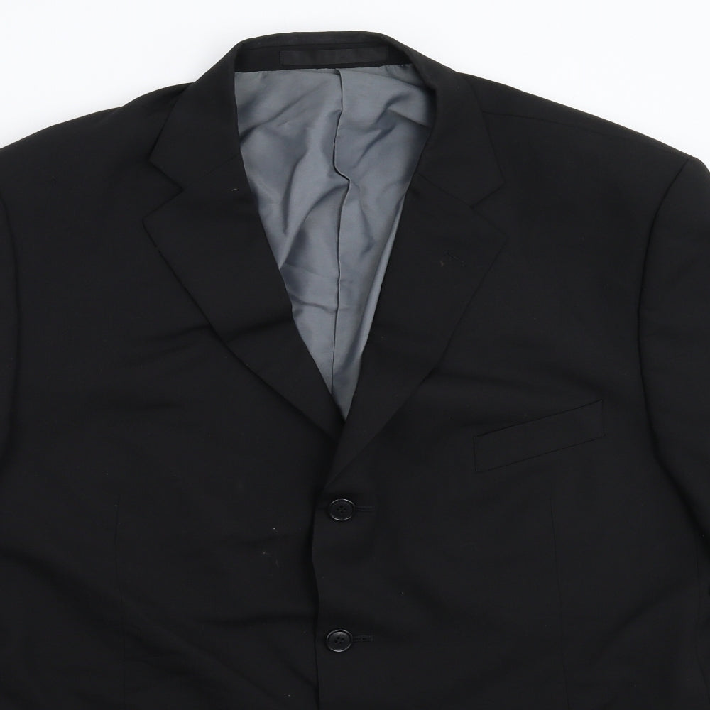Preworn Mens Black   Jacket Suit Jacket Size 46