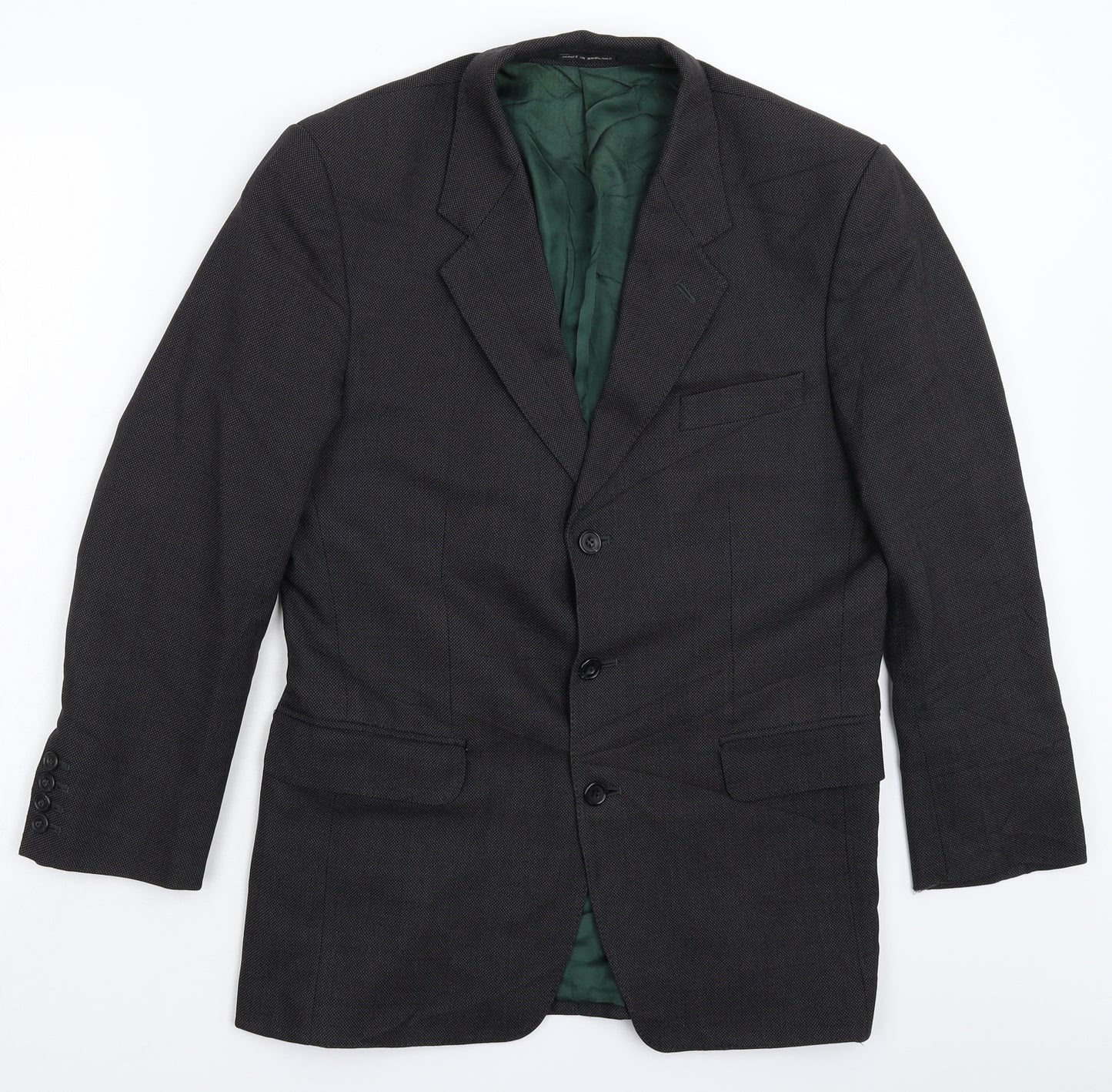 Norton Townsend Mens Black   Jacket Suit Jacket Size 38