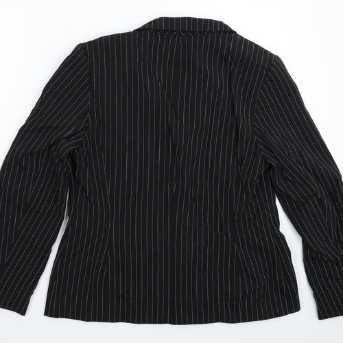 For Women Womens Black Striped  Jacket Blazer Size 12