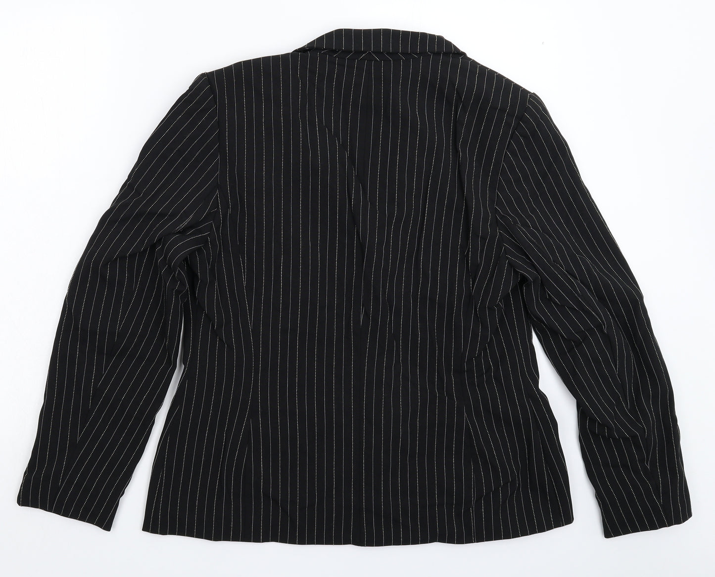 For Women Womens Black Striped  Jacket Blazer Size 12