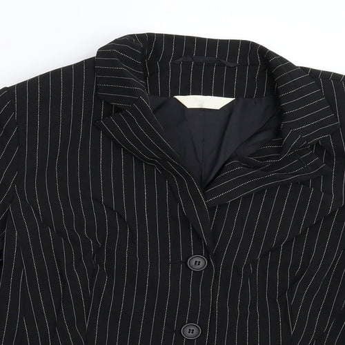 For Women Womens Black Striped  Jacket Blazer Size 12