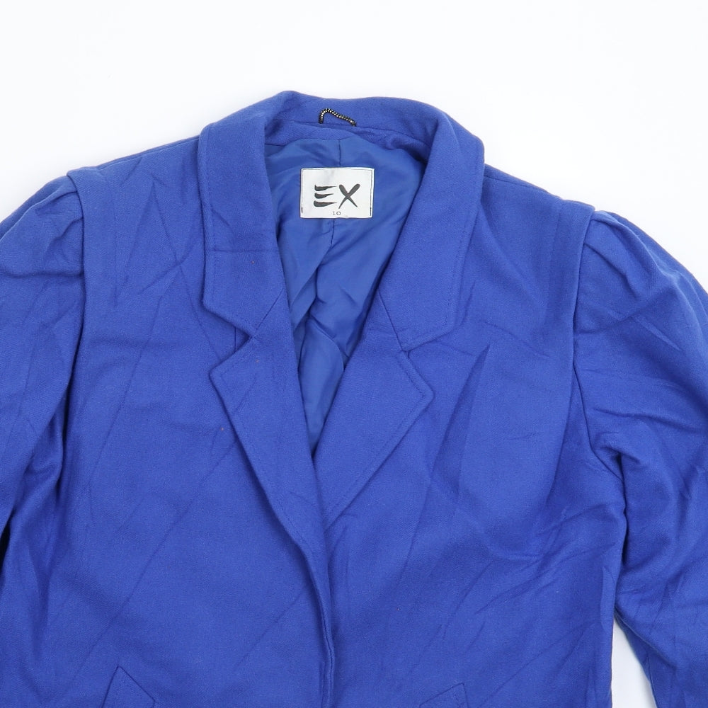 EX Womens Blue   Jacket Suit Jacket Size 10