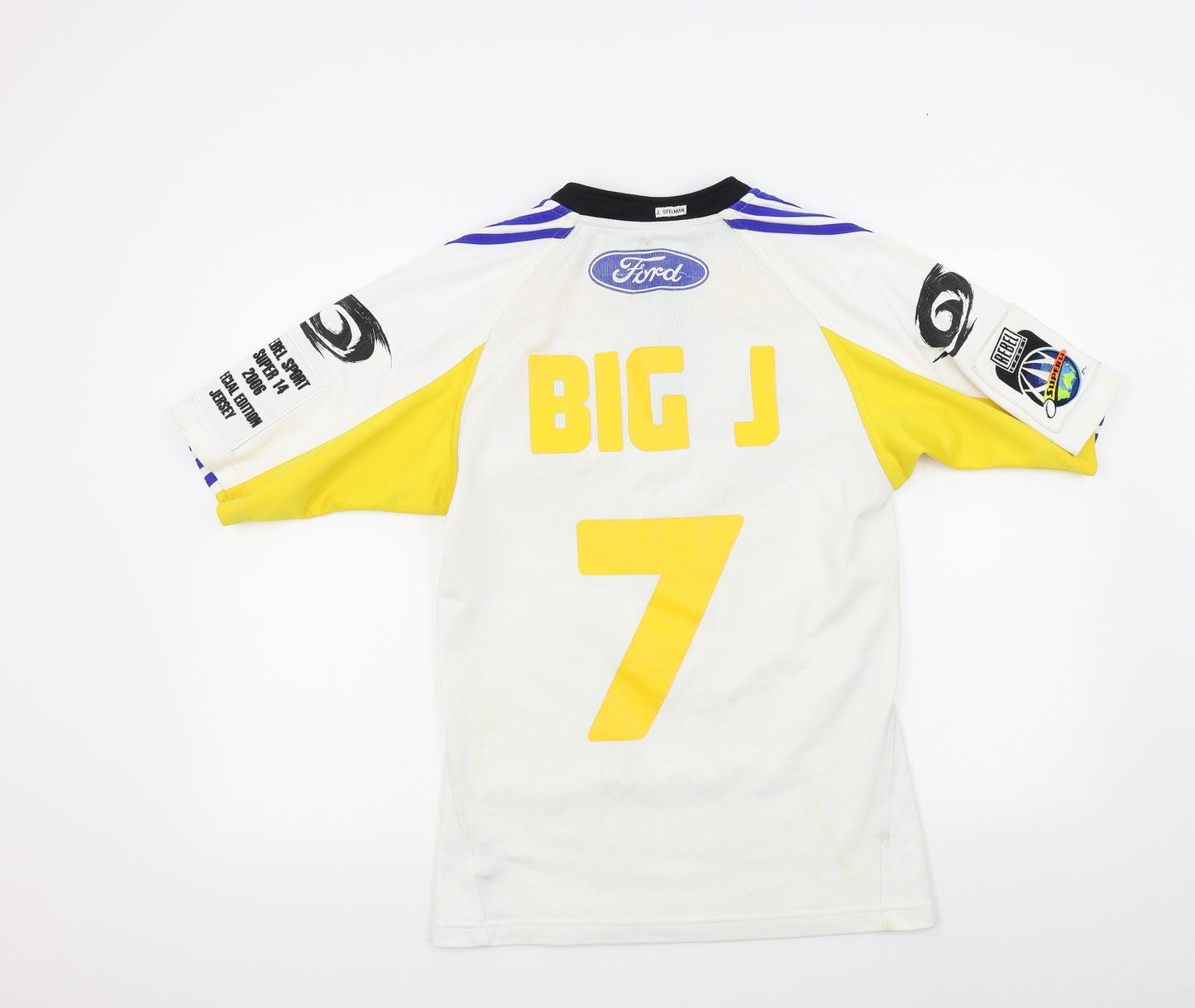 adidas Mens White Colourblock   T-Shirt Size M  - hurricanes