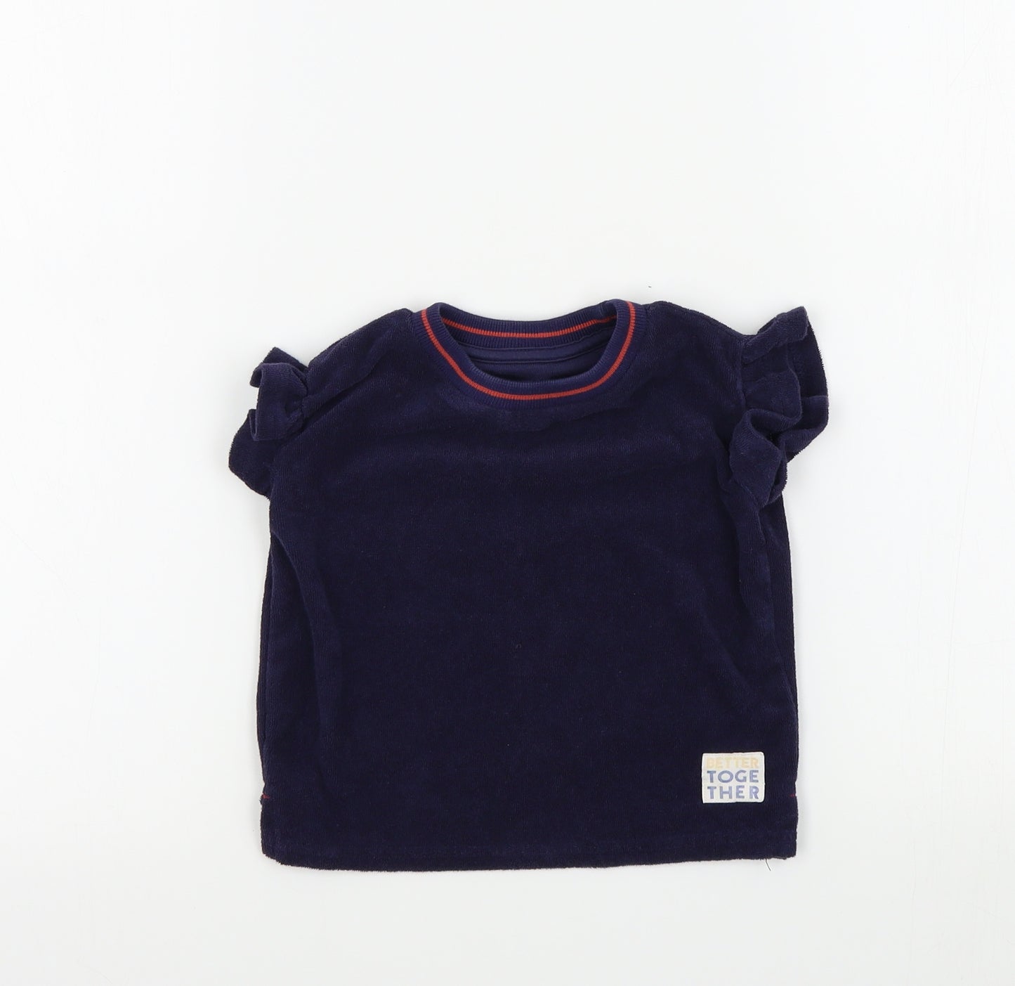 Nutmeg Girls Blue Colourblock  Basic T-Shirt Size 2-3 Years