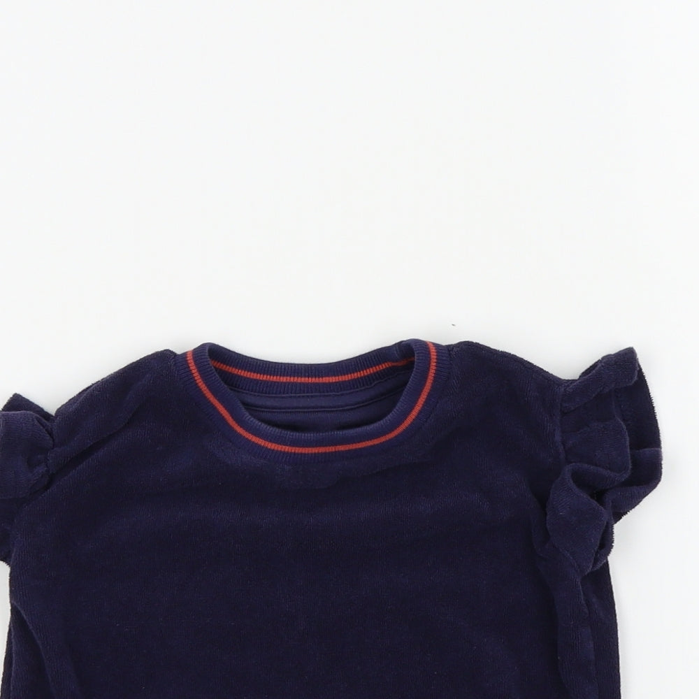 Nutmeg Girls Blue Colourblock  Basic T-Shirt Size 2-3 Years