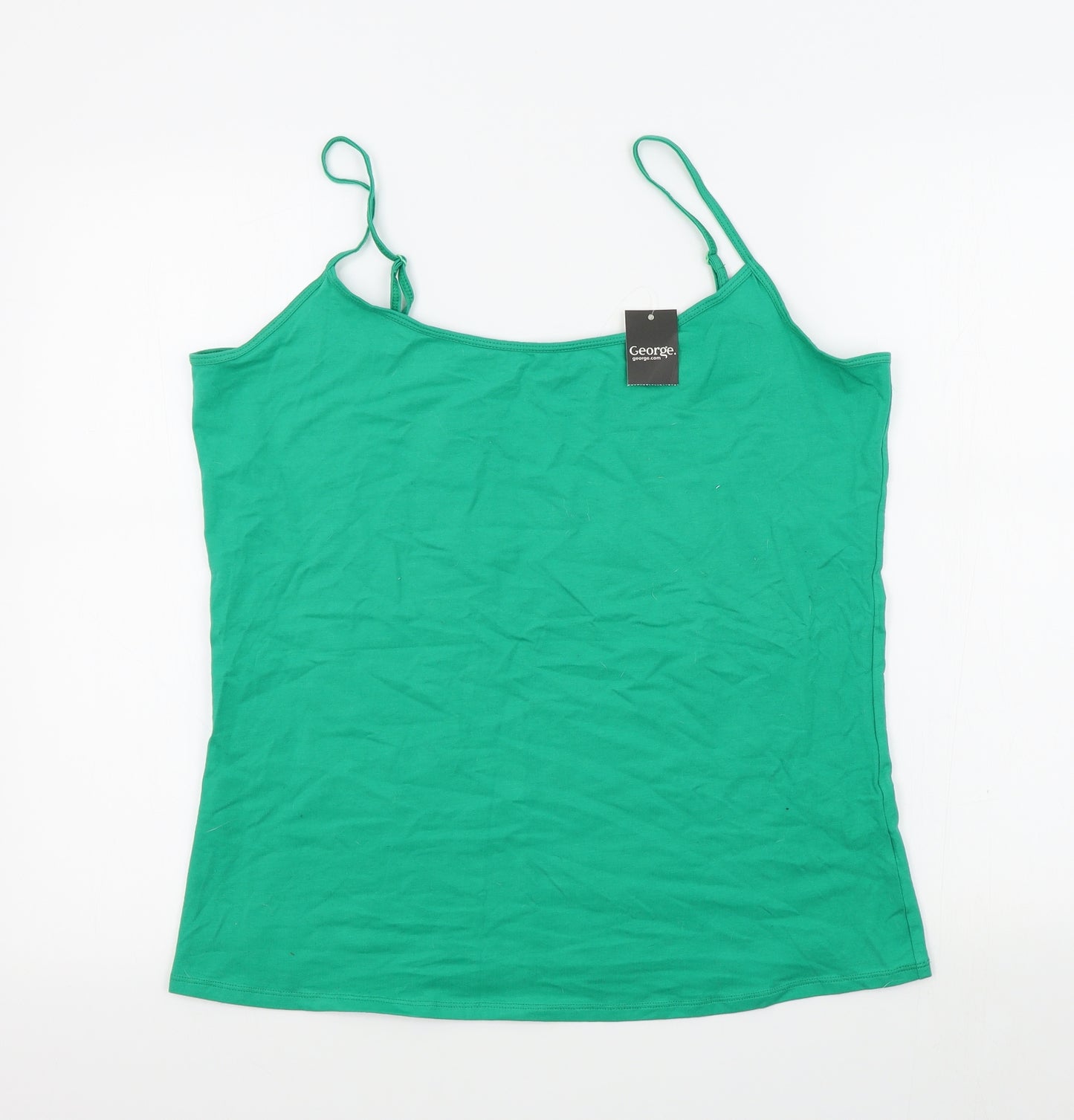 George Womens Green Colourblock  Basic T-Shirt Size 20