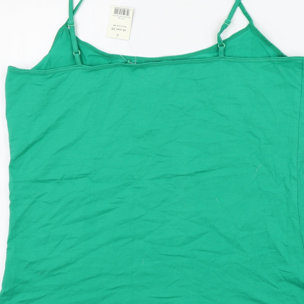 George Womens Green Colourblock  Basic T-Shirt Size 20