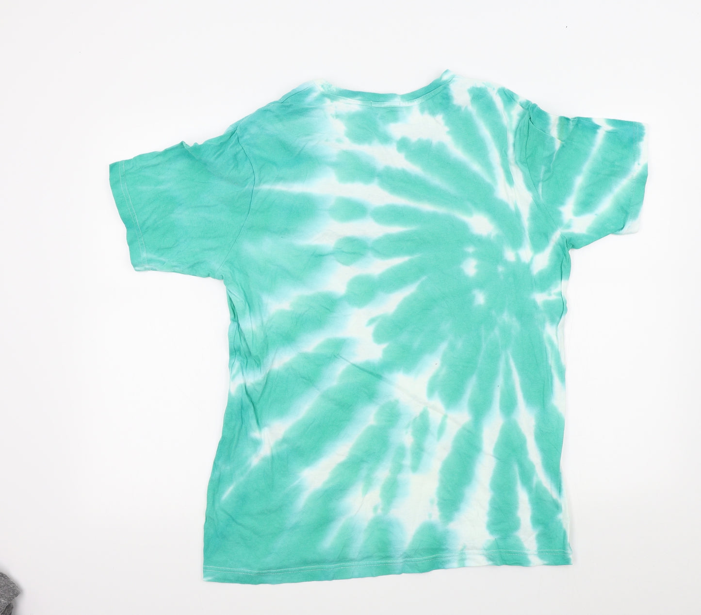 Preworn Mens Green Geometric   T-Shirt Size L