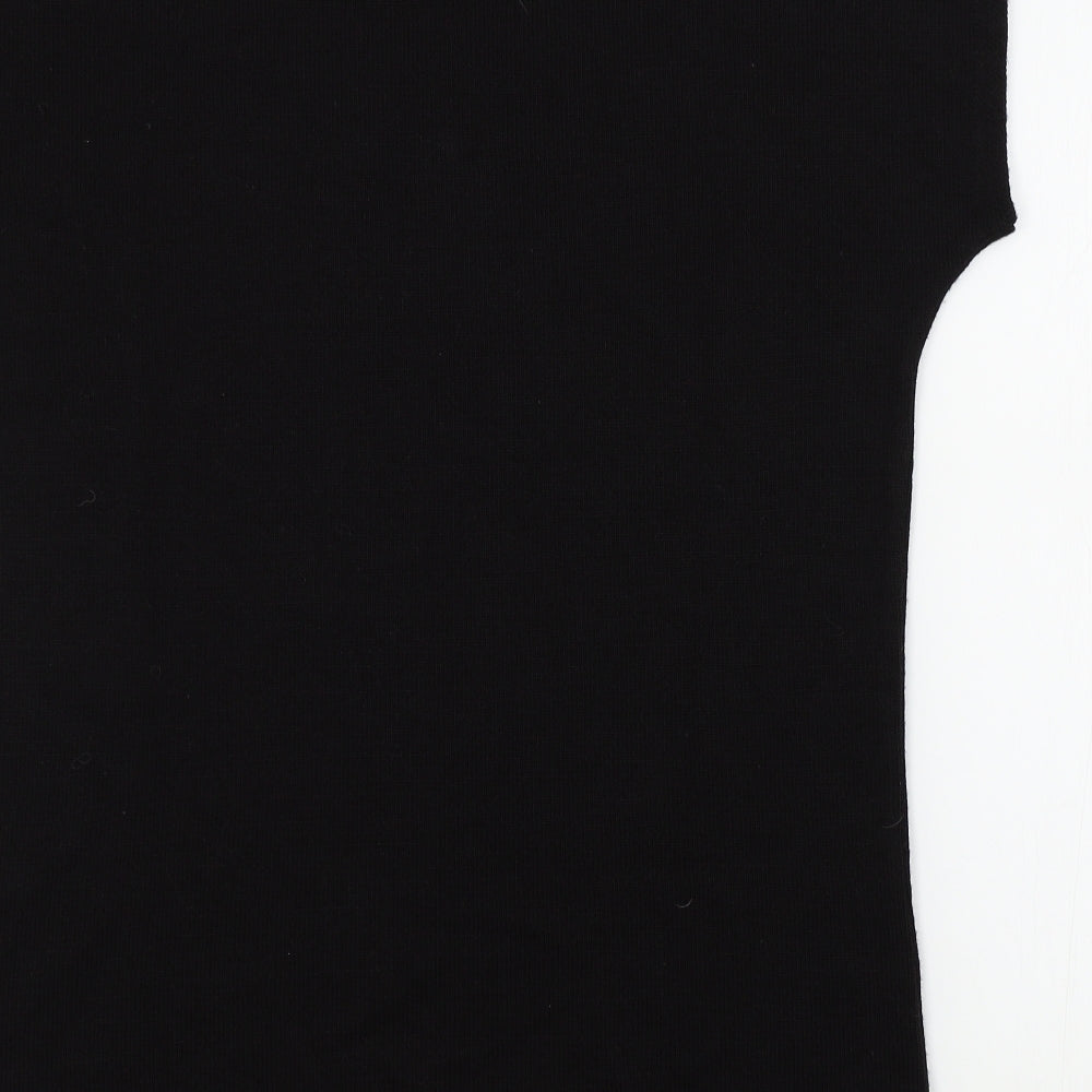 Laura Kent Womens Black Geometric  Pullover Jumper Size 14