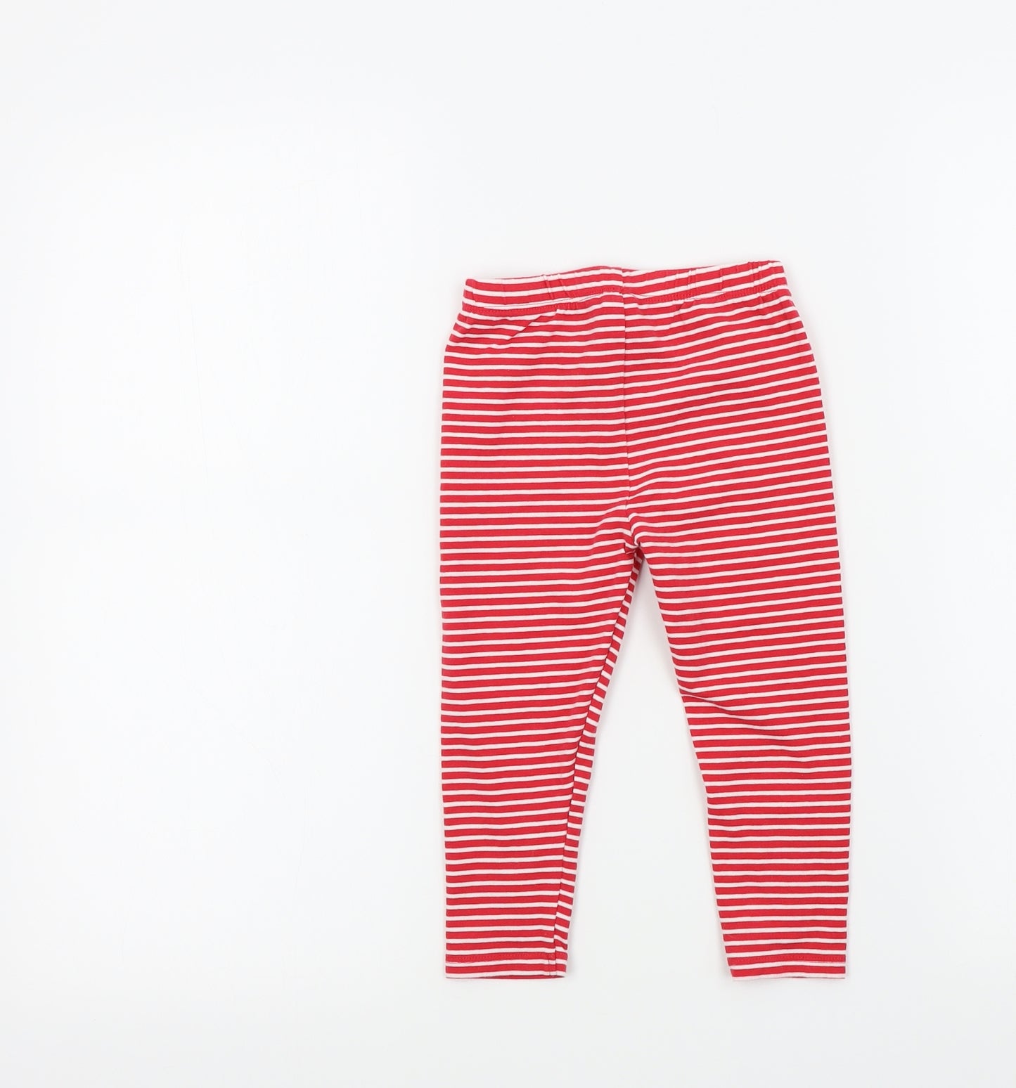 TU Girls Red Striped  Jegging Trousers Size 2 Years
