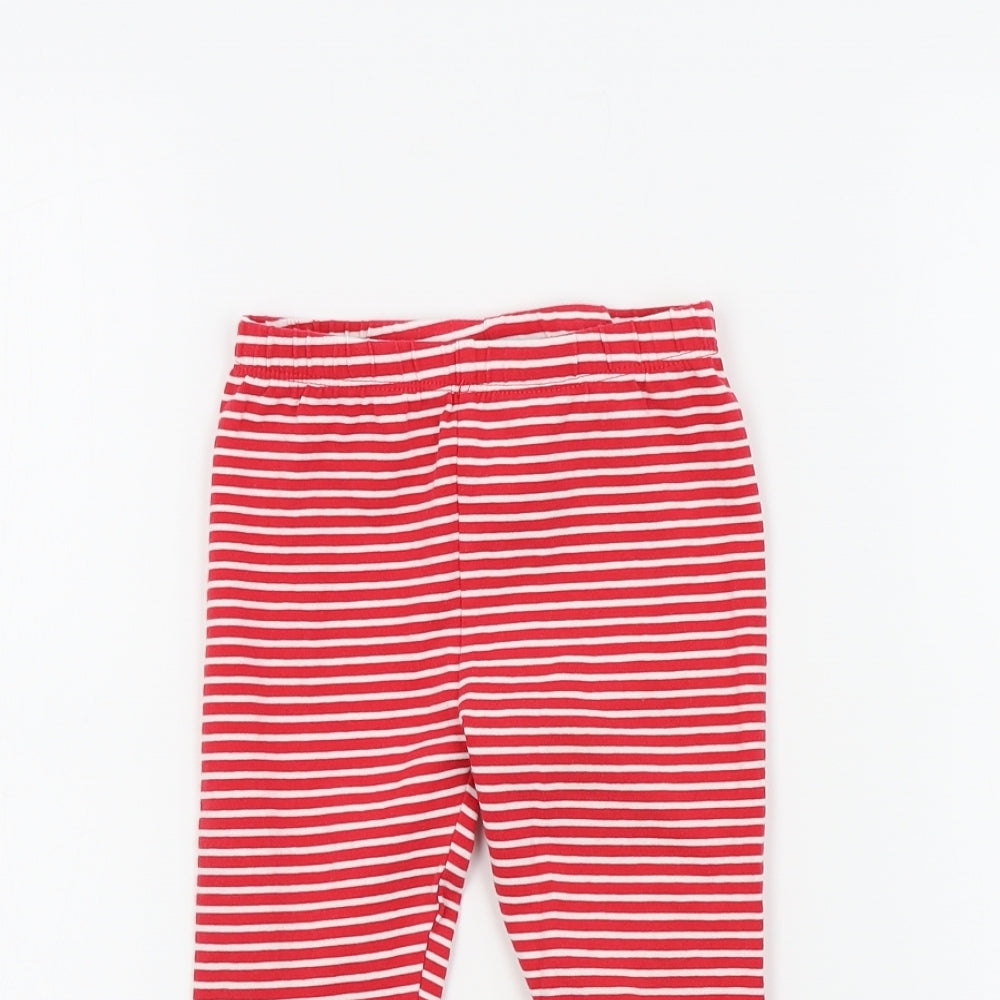 TU Girls Red Striped  Jegging Trousers Size 2 Years