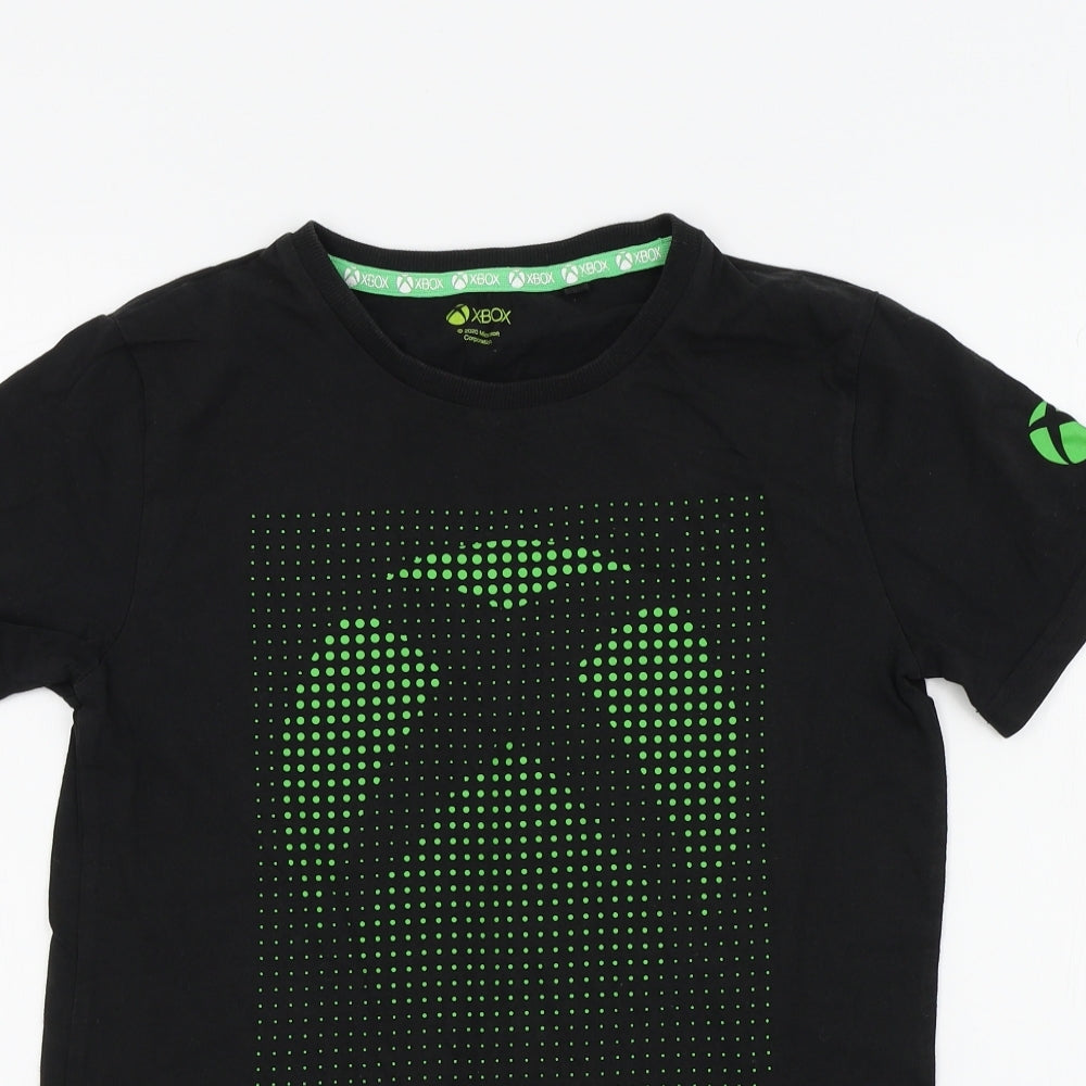 X BOX Boys Black Colourblock  Basic T-Shirt Size 10 Years  - X BOX