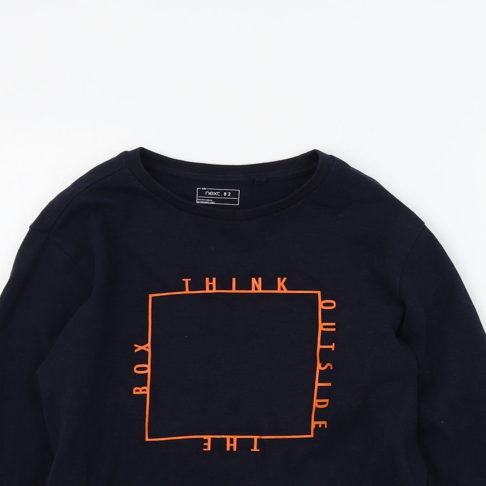 NEXT Boys Blue Colourblock  Pullover Jumper Size 11 Years