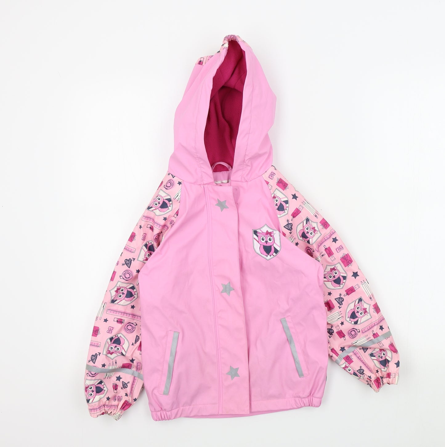 Lupilu Girls Pink Colourblock  Basic Coat Jacket Size 4-5 Years