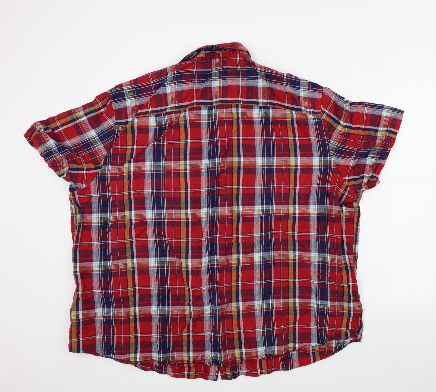 TU Mens Purple Check   Button-Up Size 3XL