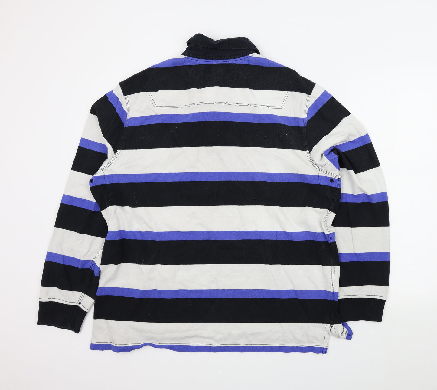 Polo Ralph Lauren Mens Black Striped   Polo Size XL