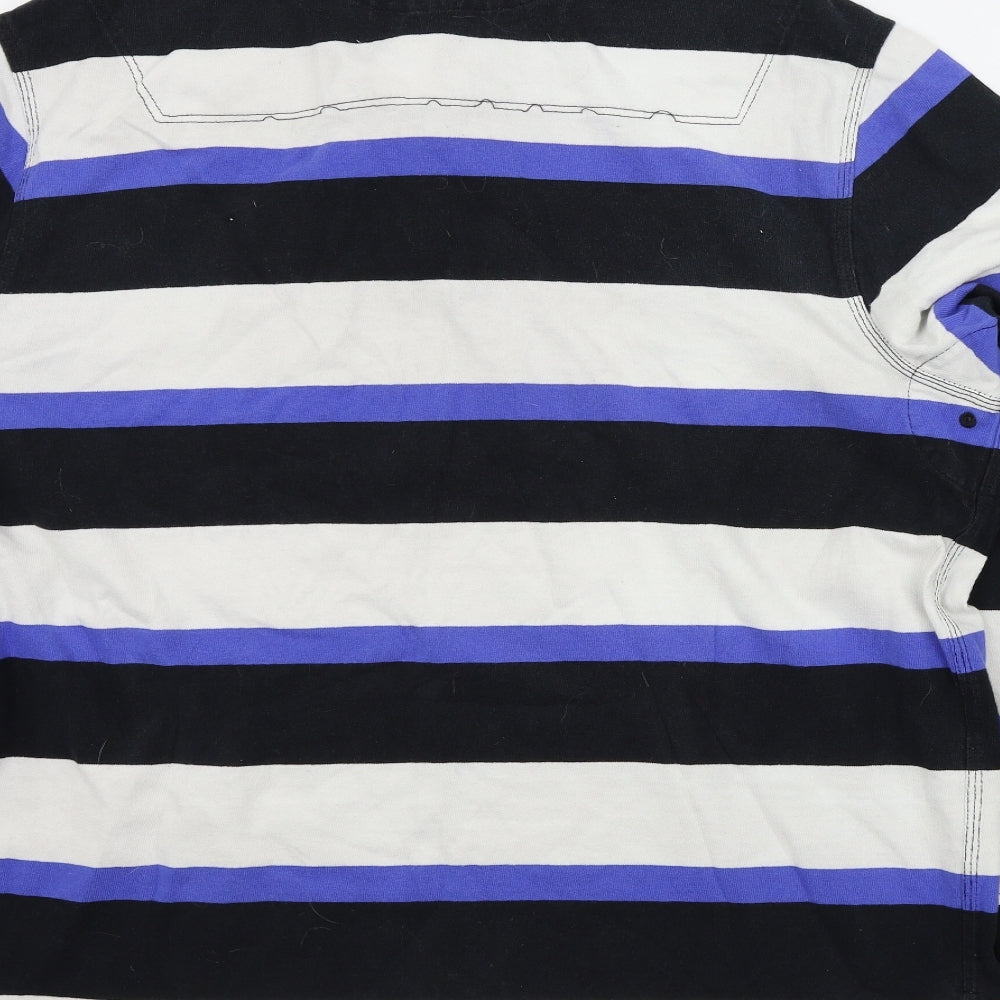 Polo Ralph Lauren Mens Black Striped   Polo Size XL