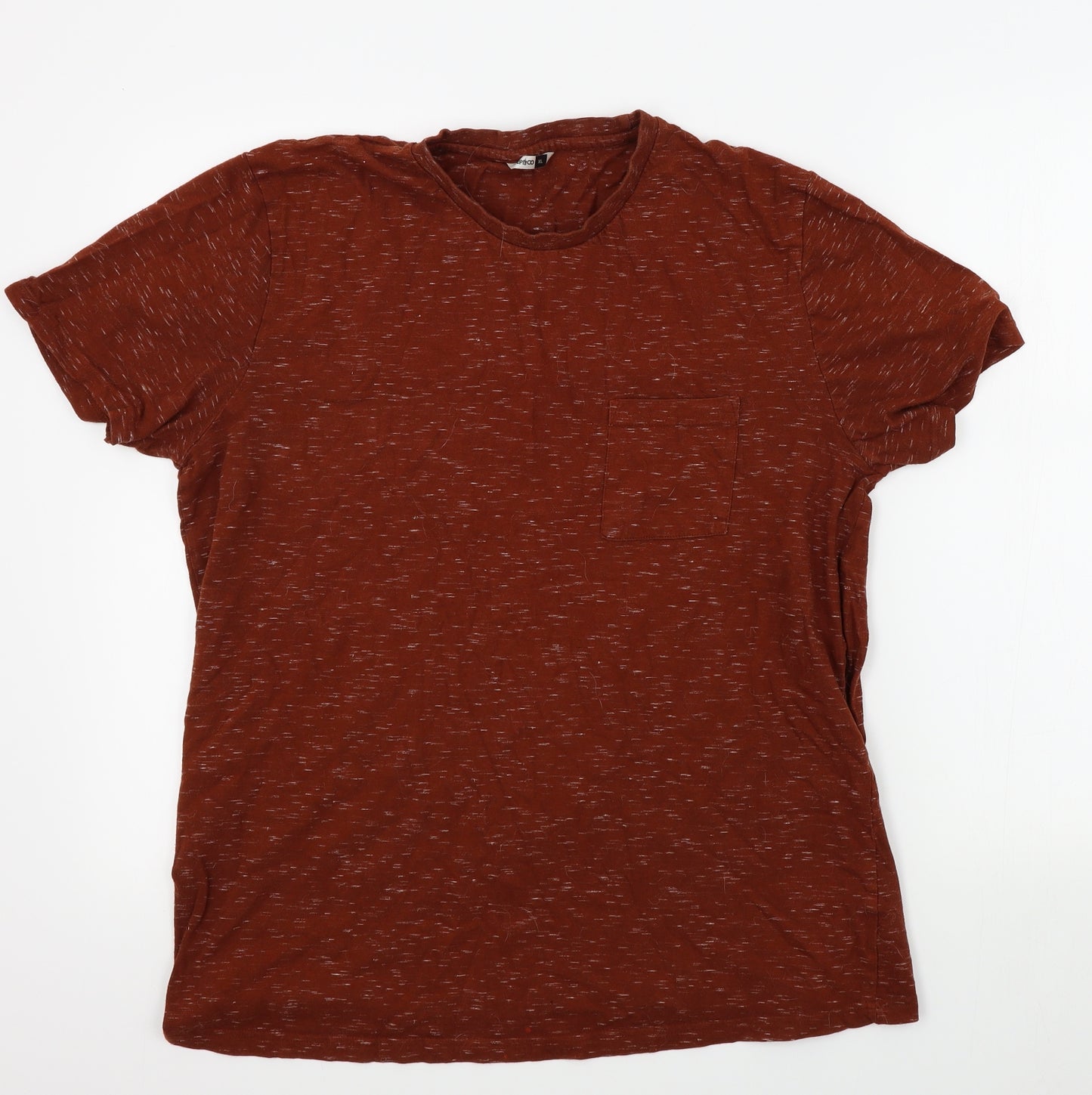PEP&CO Mens Brown Colourblock   T-Shirt Size XL