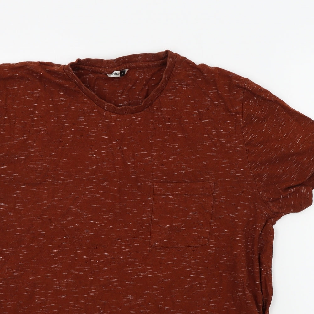 PEP&CO Mens Brown Colourblock   T-Shirt Size XL