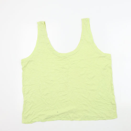 M&S Womens Yellow Colourblock  Basic T-Shirt Size 20