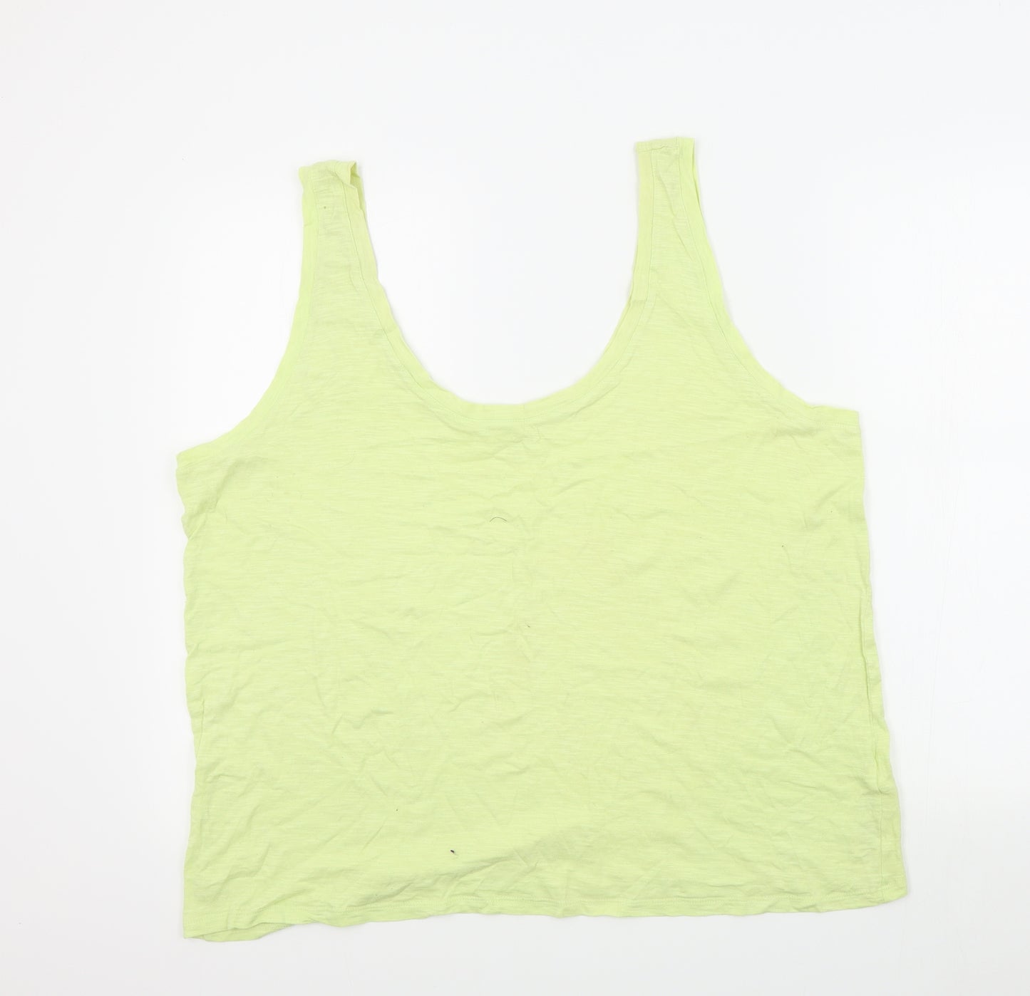 M&S Womens Yellow Colourblock  Basic T-Shirt Size 20