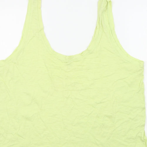 M&S Womens Yellow Colourblock  Basic T-Shirt Size 20