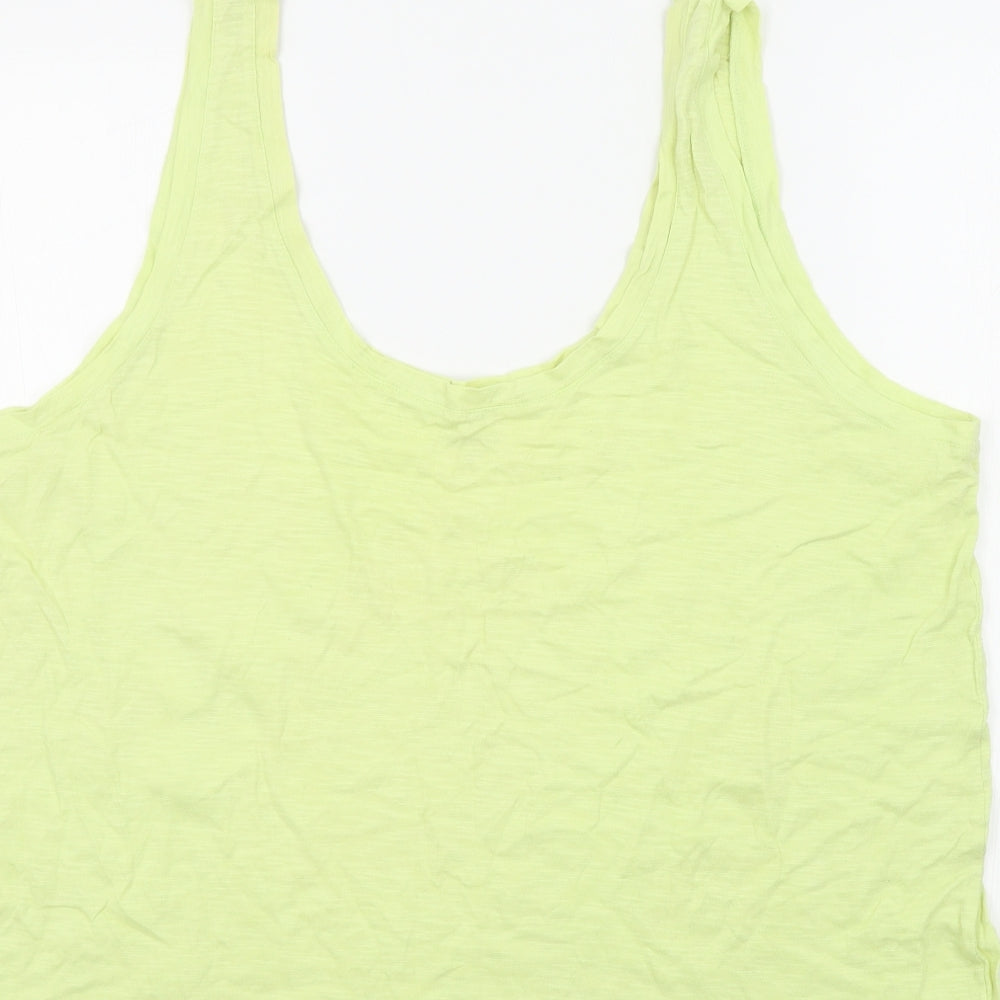 M&S Womens Yellow Colourblock  Basic T-Shirt Size 20