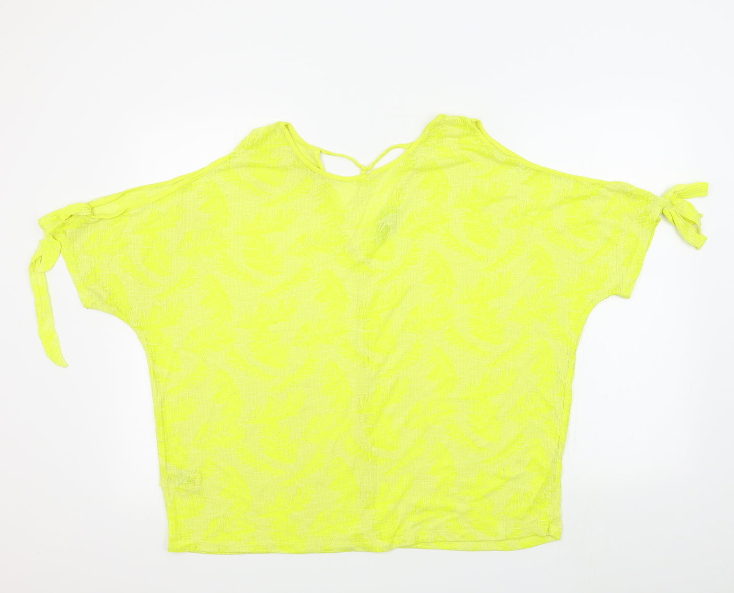 NEXT Womens Yellow Colourblock  Basic T-Shirt Size 18