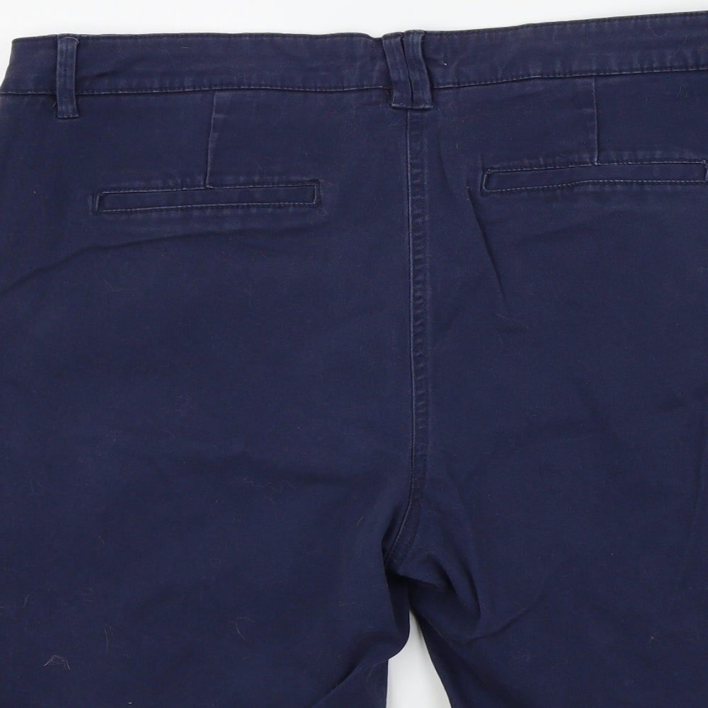 Avenue Womens Blue Colourblock  Bermuda Shorts Size 18