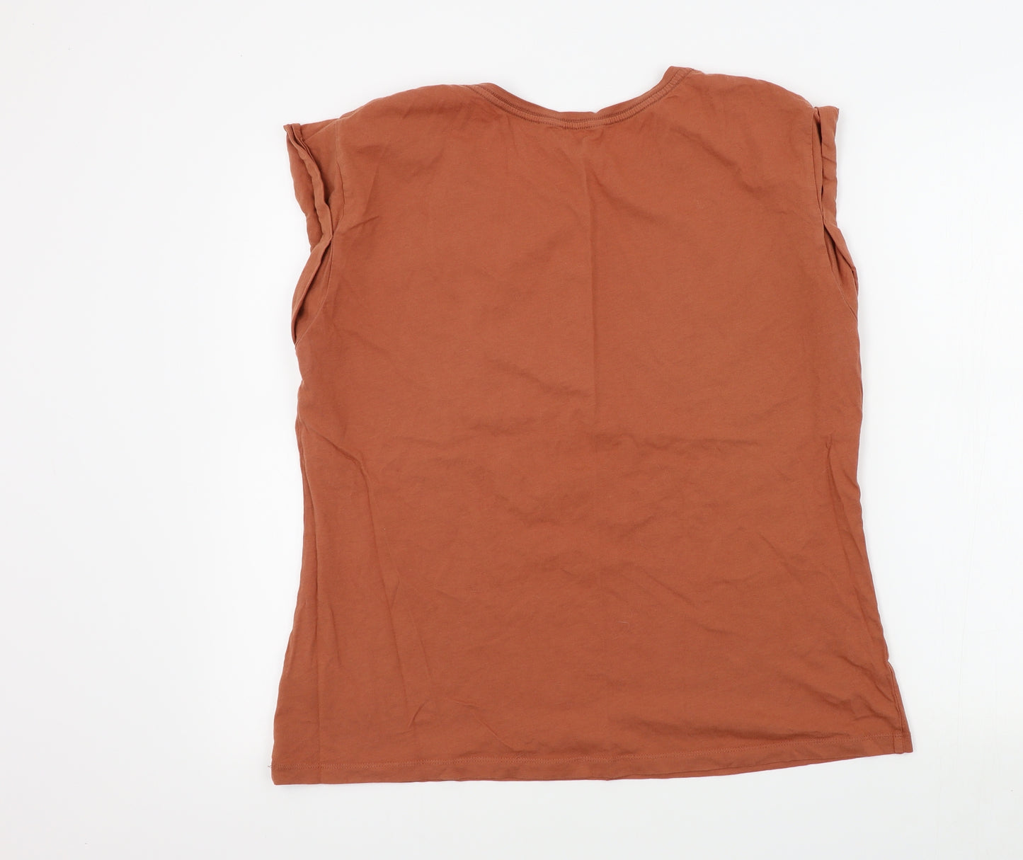 New Look Womens Brown Colourblock  Basic T-Shirt Size 18