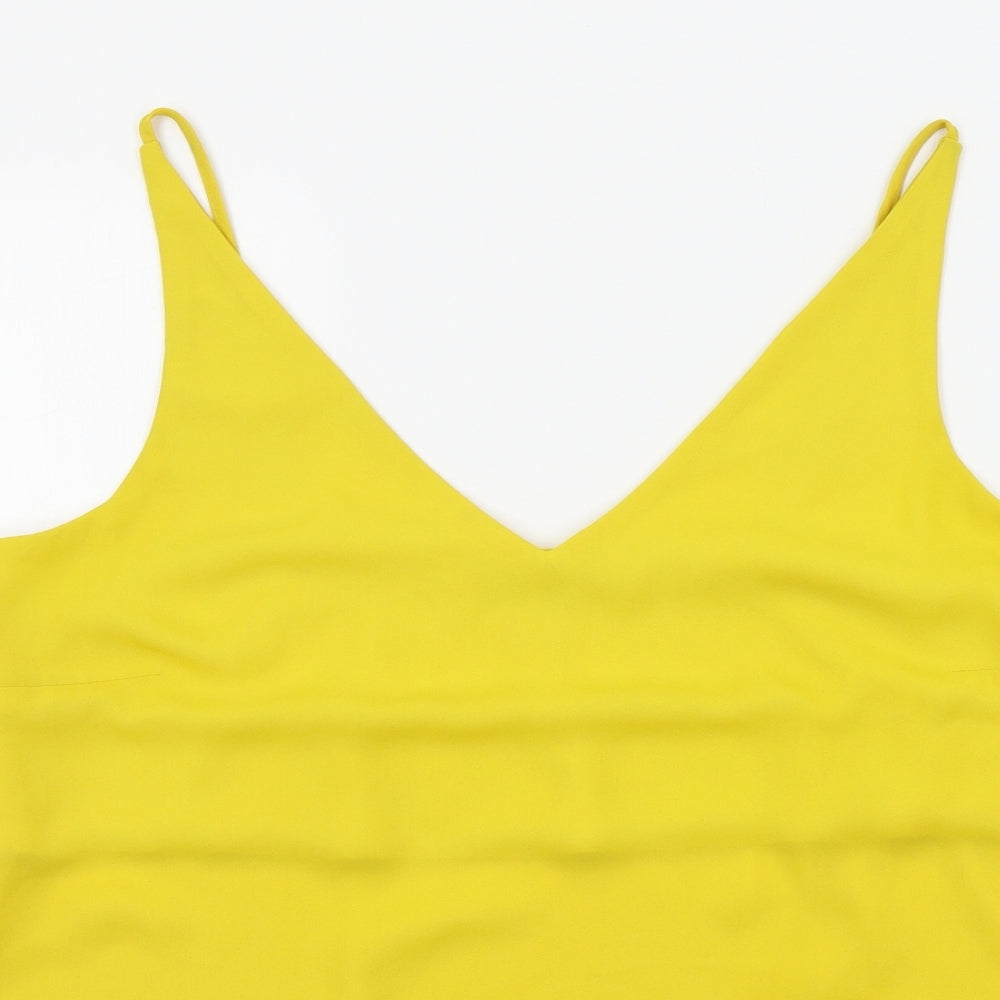 Dorothy Perkins Womens Yellow Colourblock  Basic T-Shirt Size 14