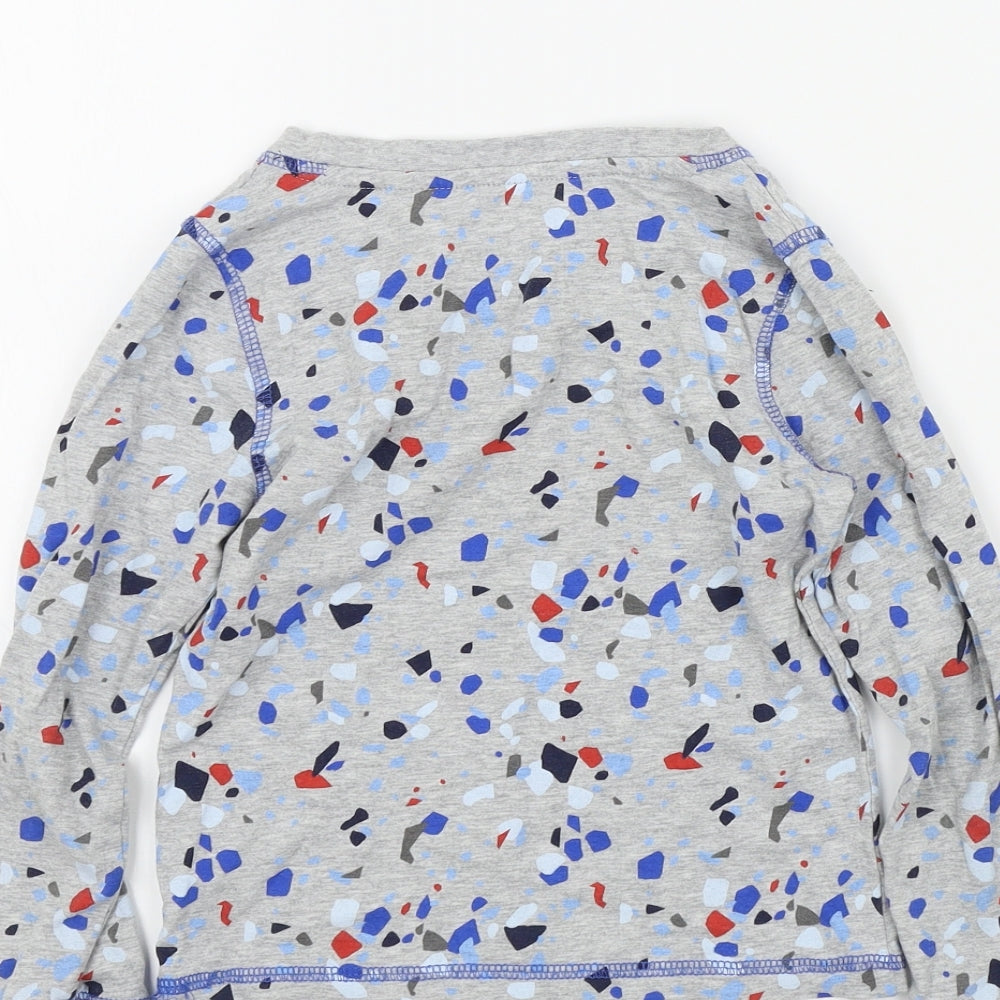 TU Boys Grey Colourblock   Pyjama Top Size 5-6 Years