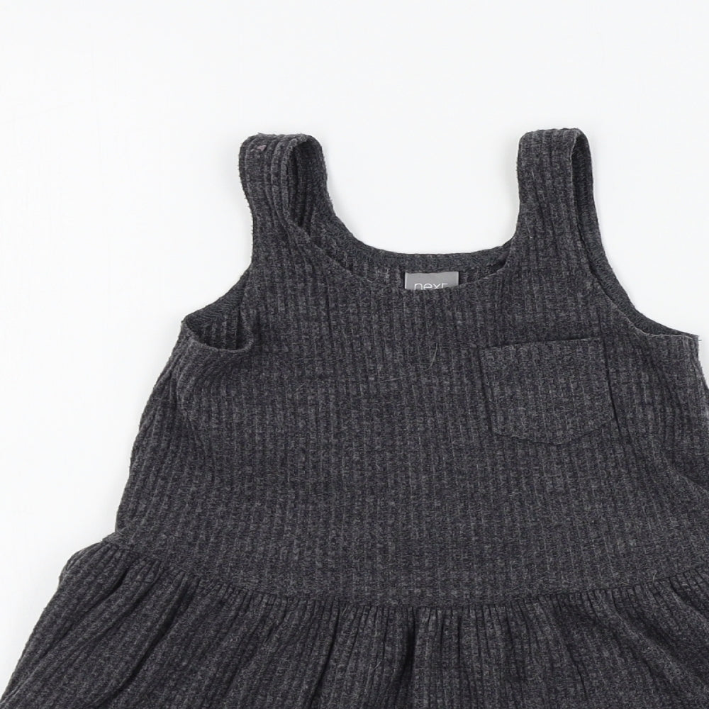 NEXT Girls Grey Chevron  Fit & Flare  Size 12-18 Months