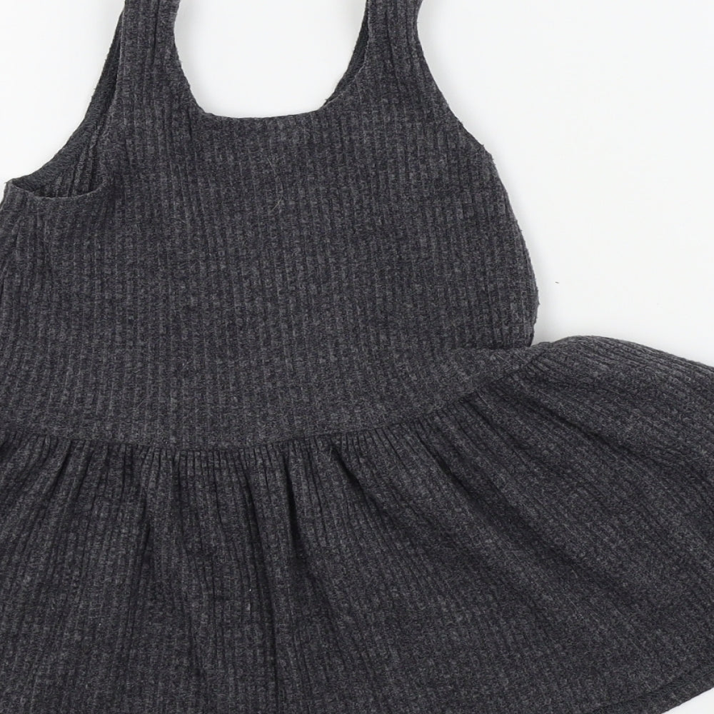 NEXT Girls Grey Chevron  Fit & Flare  Size 12-18 Months