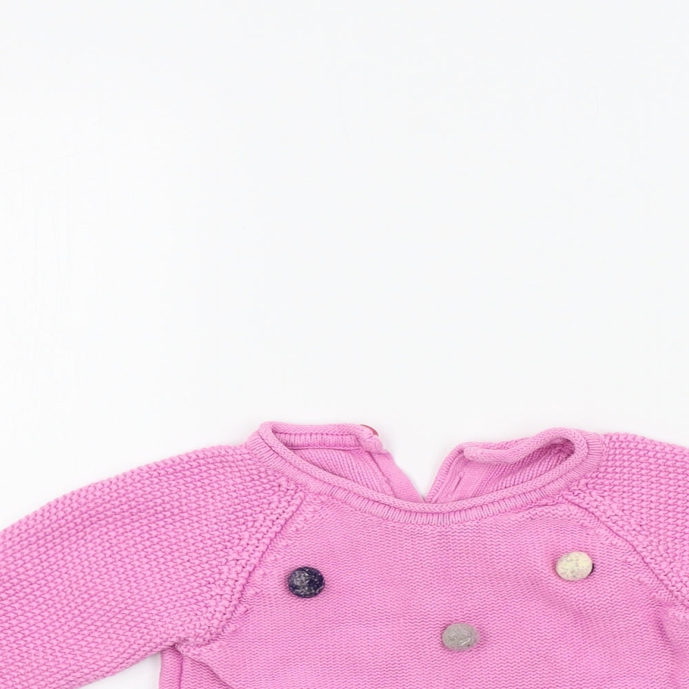 Nutmeg Girls Pink   Pullover Jumper Size 12-18 Months