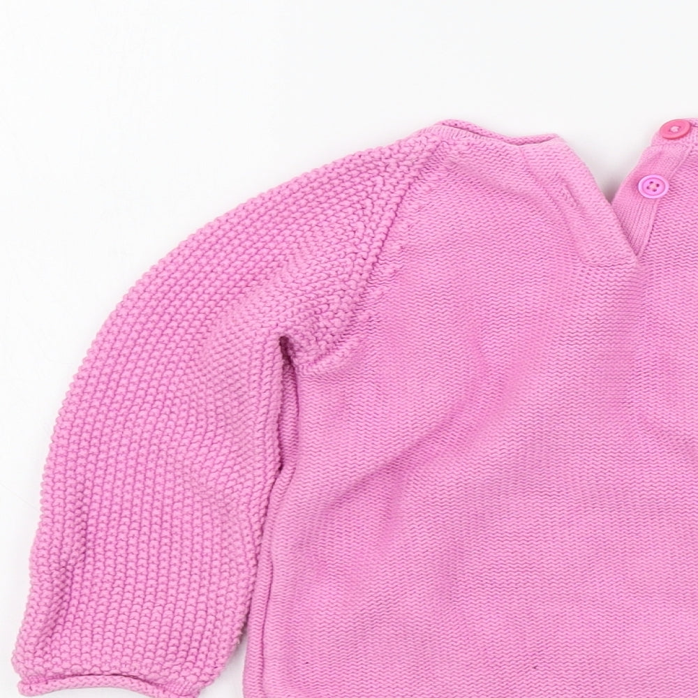 Nutmeg Girls Pink   Pullover Jumper Size 12-18 Months