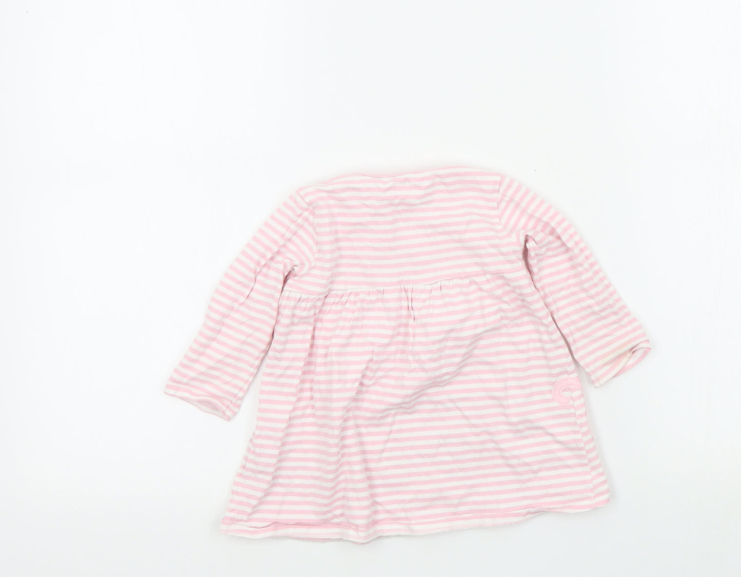 Blue Zoo Girls Pink Striped  Basic T-Shirt Size 6-9 Months