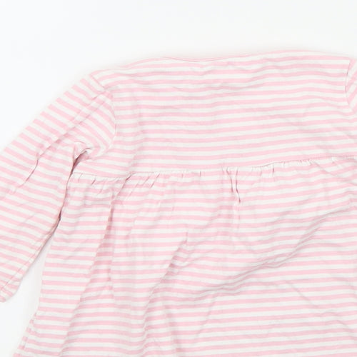 Blue Zoo Girls Pink Striped  Basic T-Shirt Size 6-9 Months