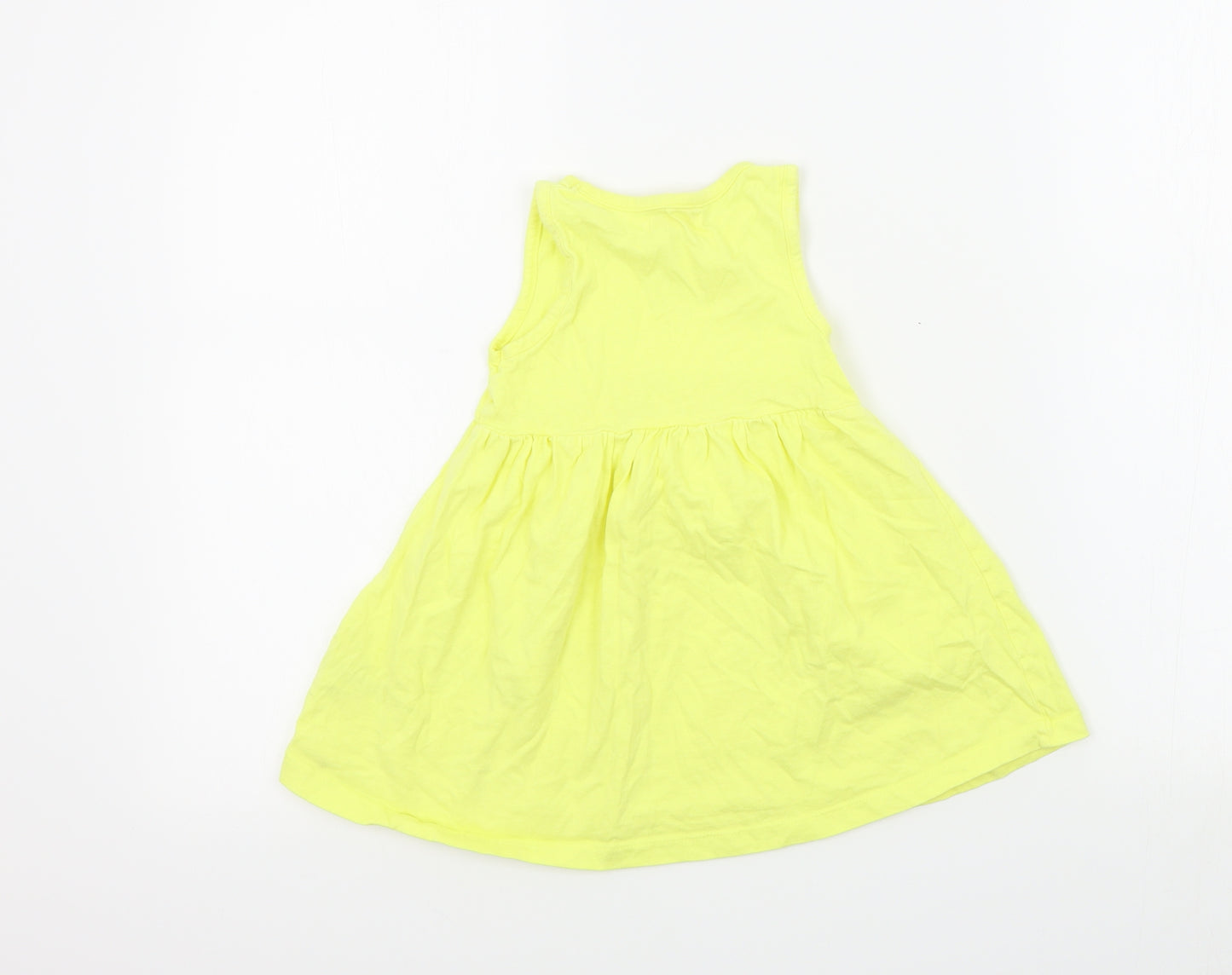 YOUNG DIMENTIONS Girls Yellow   Fit & Flare  Size 2-3 Years
