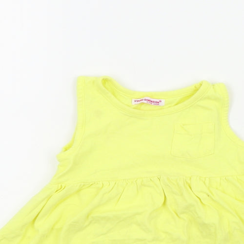 YOUNG DIMENTIONS Girls Yellow   Fit & Flare  Size 2-3 Years