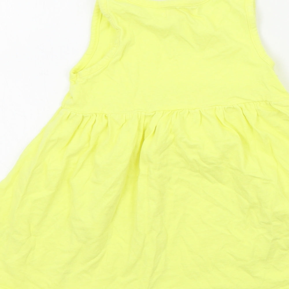 YOUNG DIMENTIONS Girls Yellow   Fit & Flare  Size 2-3 Years
