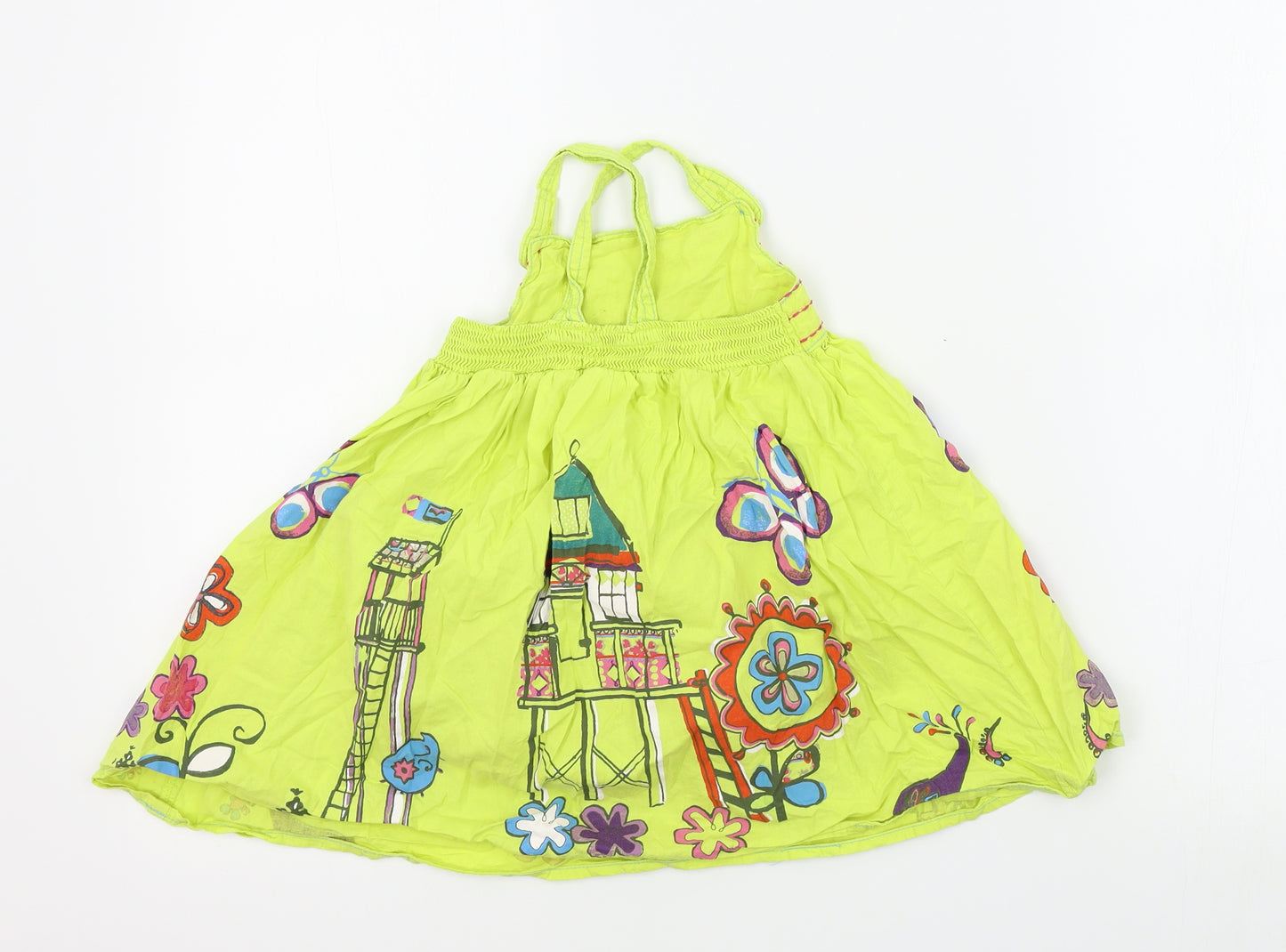 NEXT Girls Green Gingham  Fit & Flare  Size 2-3 Years