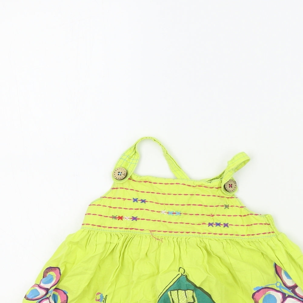 NEXT Girls Green Gingham  Fit & Flare  Size 2-3 Years