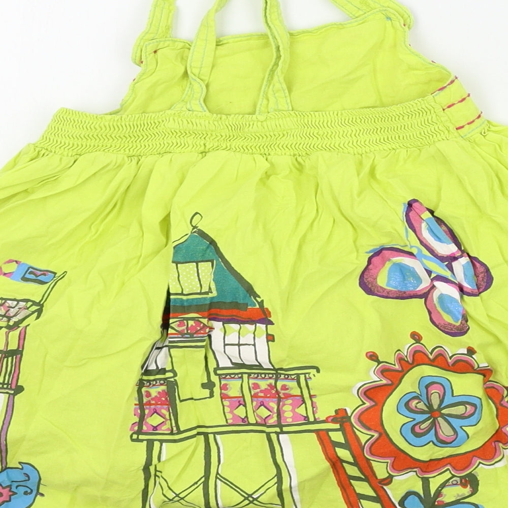 NEXT Girls Green Gingham  Fit & Flare  Size 2-3 Years