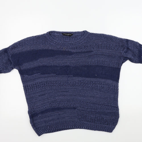 Dorothy Perkins Womens Blue Striped  Pullover Jumper Size 14